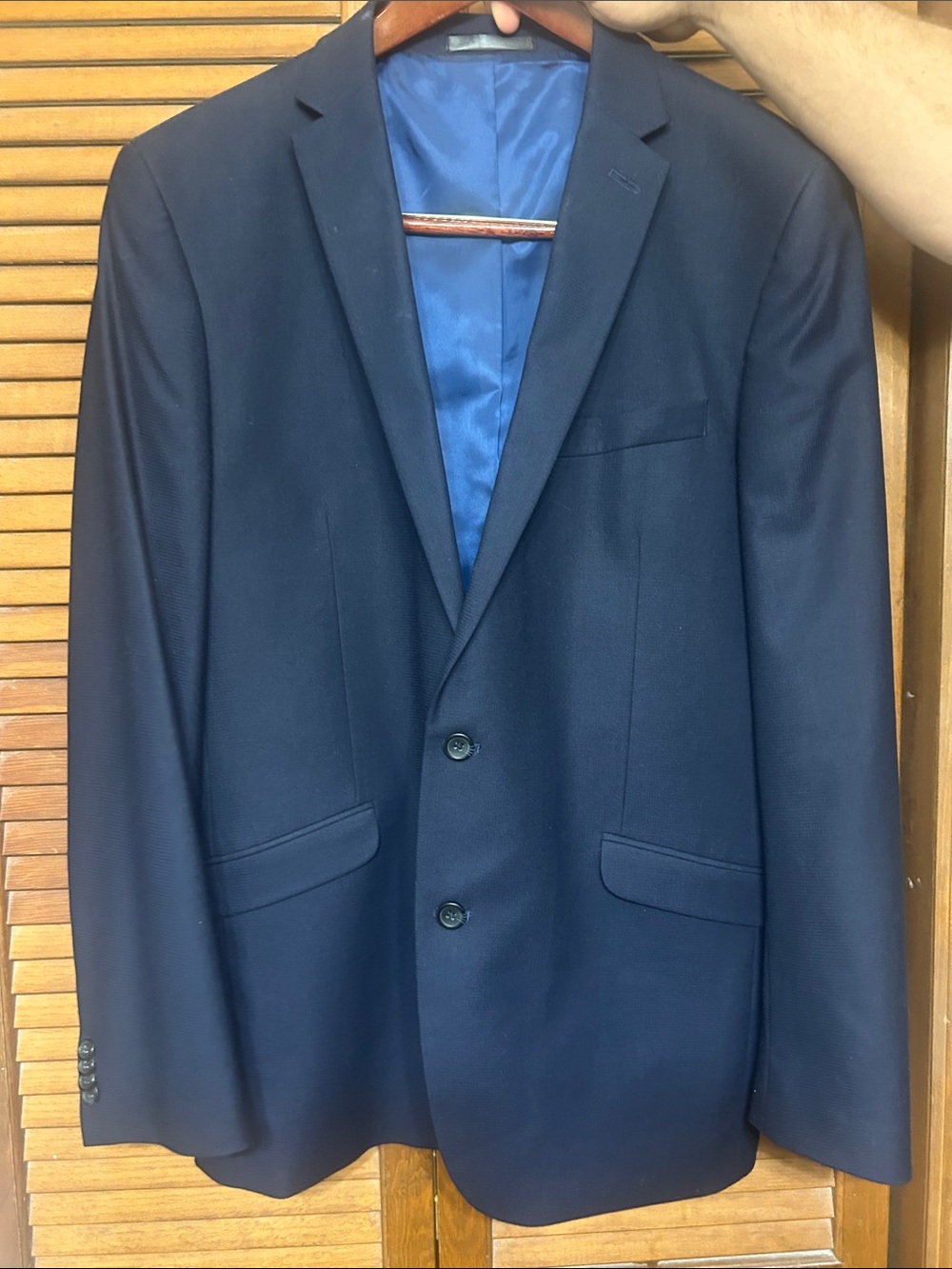 Kenneth Cole Dark Navy Two-Button Men's Suit Jacket and Pants